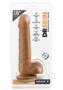 Dr. Skin Silver Collection Basic 7 Dildo With Balls 7.75in - Caramel