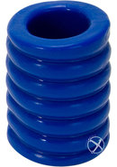 Titanmen Ribbed Stretch-to-fit Cock Cage - Blue