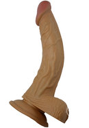 All American Whoppers Dildo With Balls Latin 8in - Caramel