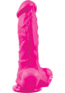 Colours Pleasures Silicone Thick Dildo 5in - Pink