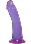 Crystal Jellies Slim Dildo 6.5in - Purple