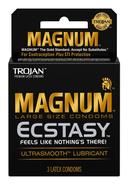 Trojan Magnum Ecstasy Ultra Smooth Lubricant Latex Condoms...