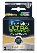 Lifestyles Condom Sensitive Platinum Extra Lubricated 3...