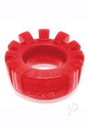 Cock-lug Silicone Lugged Cock Ring - Red
