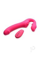Strap U Licking Vibrating Rechargeable Silicone Strapless...
