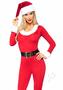 Santa Baby Spandex Jumpsuit With Fur Trim, Belt And Santa Hat (3 Pieces) - Small - Red/white